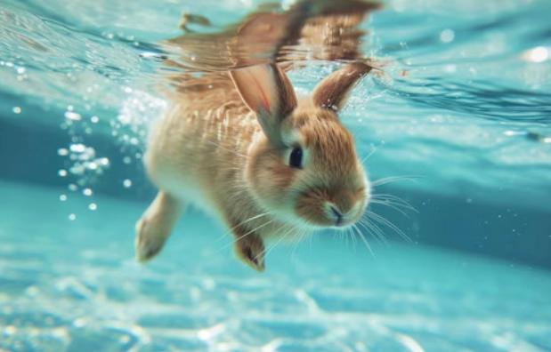 can rabbits swim