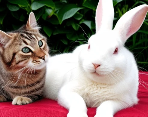 cat and rabbit breeding