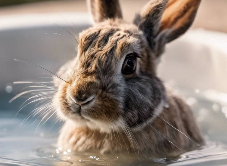 how to bathe a rabbit