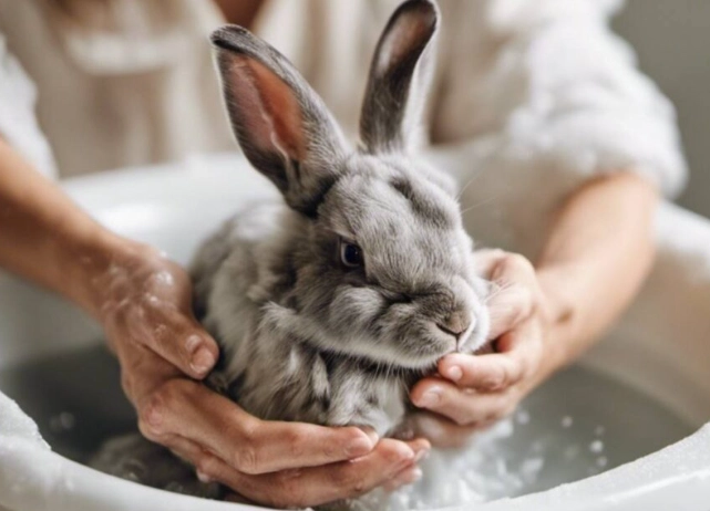 should you bathe a rabbit