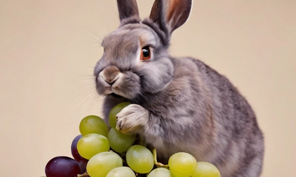 rabbits eat grapes