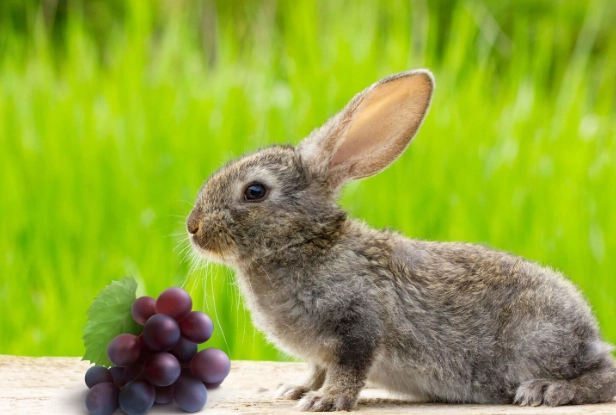 rabbits eat grapes