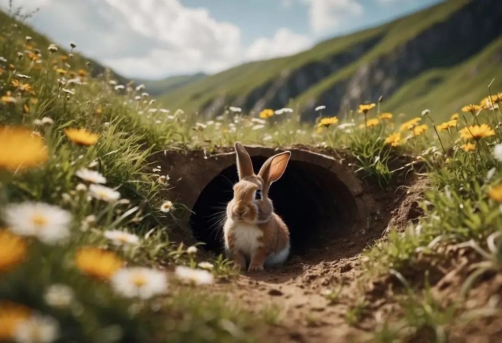domestic rabbit burrowing behavior