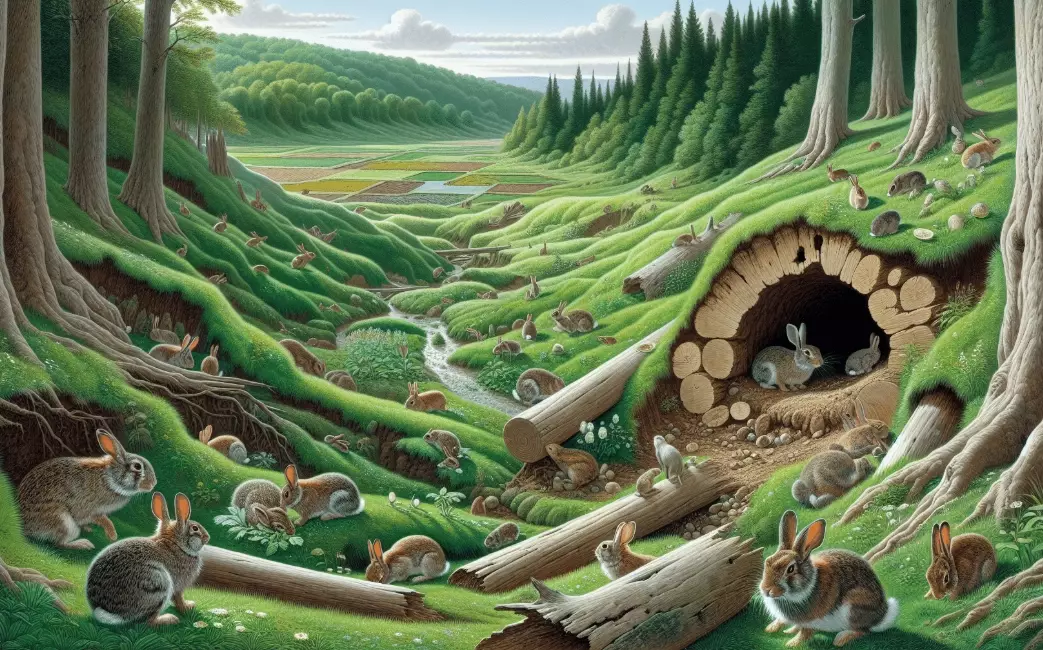 forest rabbit burrows